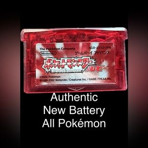 Japanese Pokemon Ruby Authentic All 386 Pokemon New Battery Pocket Monsters